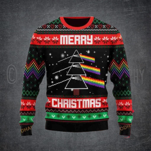 Pink Floyd Christmas Tree Chirstmas Gifts 2024 Xmas For Family And Friends Ugly Sweater