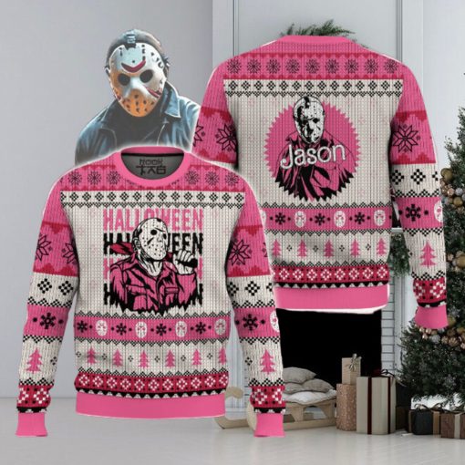 Pink Jason Voorhees Ugly Sweater