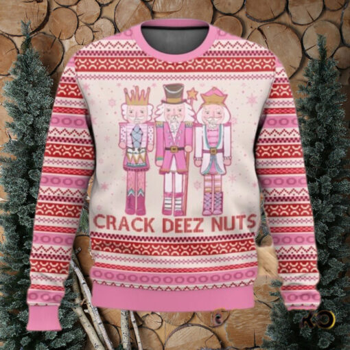 Pink Nutcracker Crack Deez Nuts Ugly Christmas Sweater