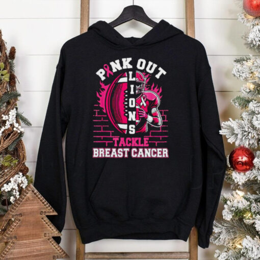 Pink Out Lions Tackle Breast Cancer Football Shirt