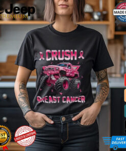 Pink Ribbon Monster Truck Breast Cancer Awareness Shirt for Kids, Support Tee