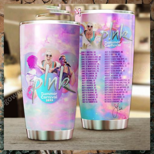 Pink Summer Carnival 2023 Tour Setlist Tumbler