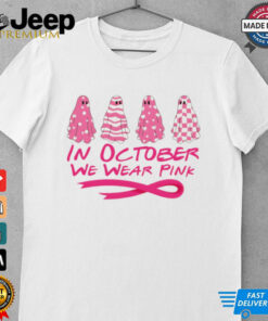 Pink ghost October Breast Cancer Awareness shirt