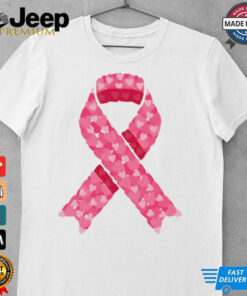 Pink ribbon heart October Breast Cancer Awareness shirt