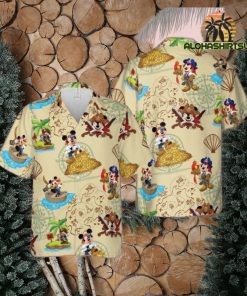 Pirates Mickey Mouse Hawaiian Shirt 3d Disney Hawaii Holiday Beach Tropical Retro 90s Bright TieDye