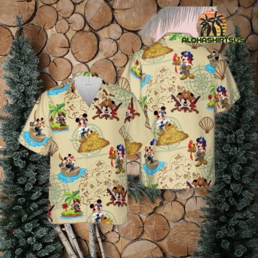 Pirates Mickey Mouse Hawaiian Shirt 3d Disney Hawaii Holiday Beach Tropical Retro 90s Bright TieDye