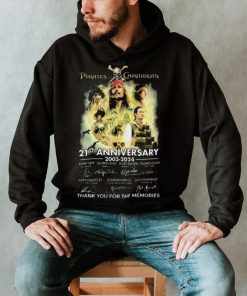 Pirates Of The Caribbean 21st Anniversary 2003 2024 Thank You For The Memories signatures shirt