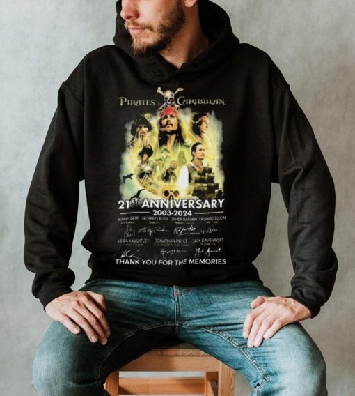 Pirates Of The Caribbean 21st Anniversary 2003 2024 Thank You For The Memories signatures shirt