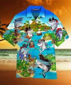 Pirates Shark In Summer Aloha Hawaiian Shirts For Men For Women