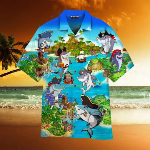 Pirates Shark In Summer Aloha Hawaiian Shirts For Men For Women