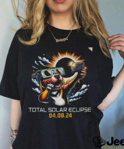 Pit Bull Dog Selfie Solar Eclipse 2024 Shirt