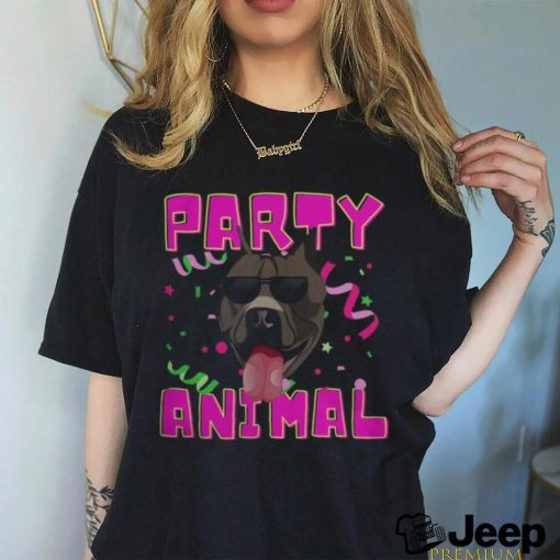 Pitbull Dog Party Animal Lazy Easy Pitbull Halloween Party shirt