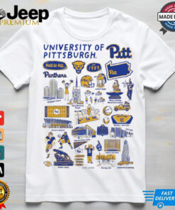 Pitt Panthers Vive La Fete Impressions Artwork shirt featuring bold graphic design and team spirit, perfect for Pitt fans and sports enthusiasts.