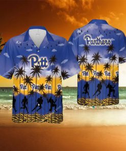 Pittsburgh Panthers Aloha Hawaiian Shirt Pattern Coconut Tree Gift Summer
