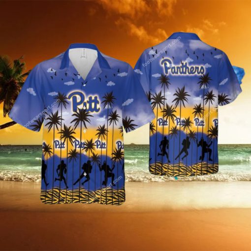 Pittsburgh Panthers Aloha Hawaiian Shirt Pattern Coconut Tree Gift Summer