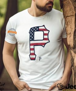 Pittsburgh Pirates P logo x Flag of the United States shirt