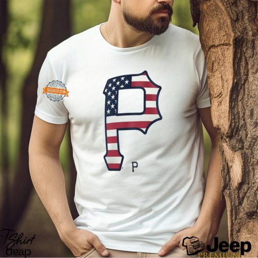 Pittsburgh Pirates P logo x Flag of the United States shirt