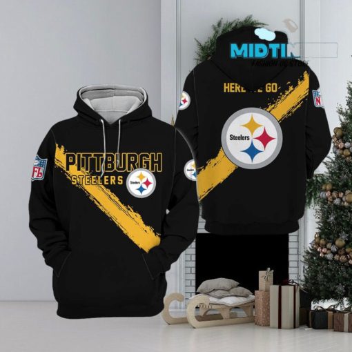 Pittsburgh Steelers 2023 All Over Printed Black Yellow Hoodie