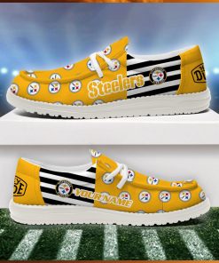 Pittsburgh Steelers 2024 Version Personalized Hey Dude Shoes