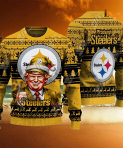 Pittsburgh Steelers Christmas Donald Trump Knitted Sweater