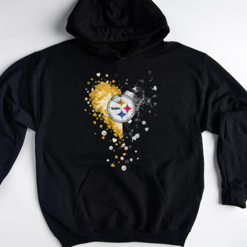 Pittsburgh Steelers Crystal Heart Shirt