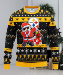 Pittsburgh Steelers Dabbing Santa Claus Ugly Christmas Sweater