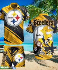 Pittsburgh Steelers Football NFL Bart Simpson Hawaiian Shirt And Short For Best Fans Gift New Trending Beach Holiday