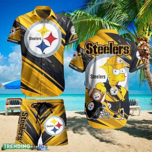 Pittsburgh Steelers Football NFL Bart Simpson Hawaiian Shirt And Short For Best Fans Gift New Trending Beach Holiday