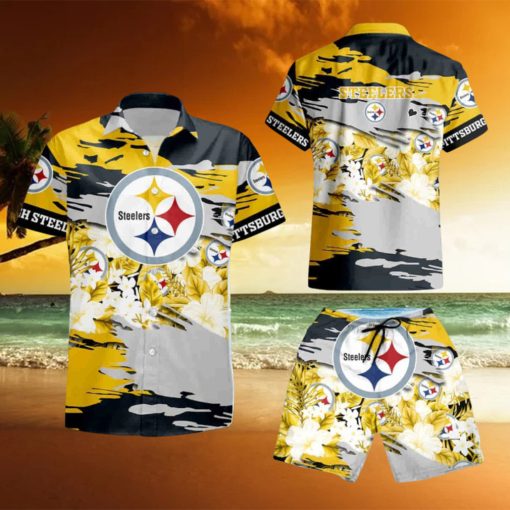 Pittsburgh Steelers Hawaiian Shirt And Short For Fans