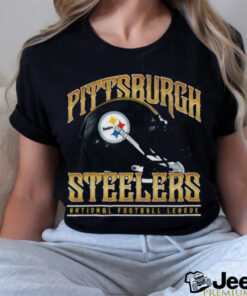 Pittsburgh Steelers Helmet Garment Dyed Heavyweight T Shirt