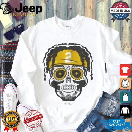 Pittsburgh Steelers Justin Fields Jersey Skull T shirt