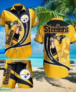 Pittsburgh Steelers NFL Bold Hawaiian Shirt And Short For Best Fans New Trends For This Summer Beach