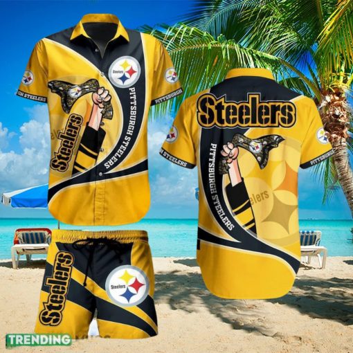 Pittsburgh Steelers NFL Bold Hawaiian Shirt And Short For Best Fans New Trends For This Summer Beach