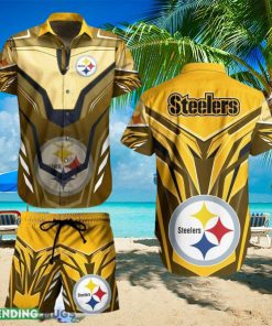 Pittsburgh Steelers NFL Bright Hawaiian Shirt And Short For Best Fans New Trends For This Summer Beach