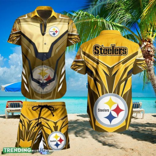 Pittsburgh Steelers NFL Bright Hawaiian Shirt And Short For Best Fans New Trends For This Summer Beach