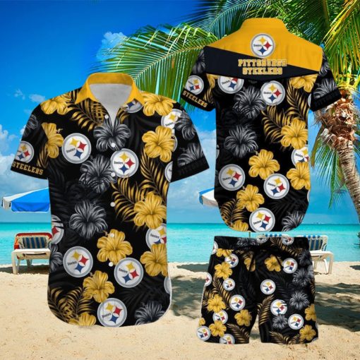 Pittsburgh Steelers NFL Football Summer Beach Team Hawaiian Shirt And Short For Men Women Gift