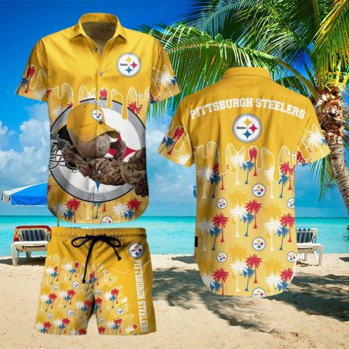 Pittsburgh Steelers NFL Groot Graphic New Trends Hawaiian Shirt And Short For Men Women Gift Summer Beach Team Holiday