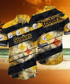 Pittsburgh Steelers NFL Hawaiian Shirt 3D Printed Graphic Tropical Pattern Short Sleeve Summer For Fans