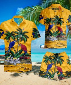 Pittsburgh Steelers Parrots Hawaiian Shirt And Short