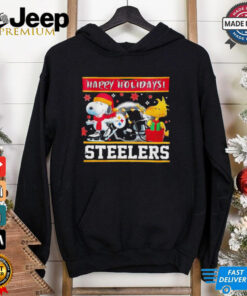 Pittsburgh Steelers Snoopy and Woodstock Happy Holidays shirt