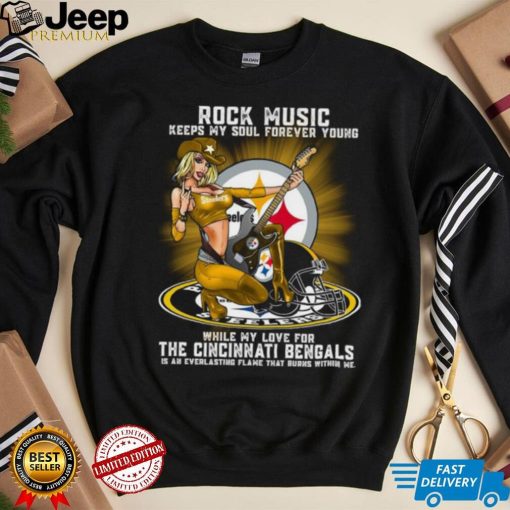 Pittsburgh Steelers rock music keep my soul forever young shirt