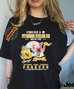 Pittsburgh Steelers spongebob squarepants forever fan no matter what T shirt