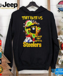 Pittsburgh Steelers x Grinch They hate us because they ain’t us helmet shirt