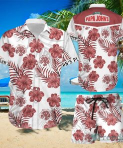 Pizza Papa John’S Hawaiian Shirts And Short Summer Beach Set