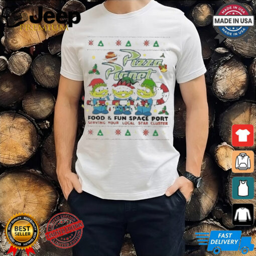 Pizza Planet Food And Space Port Christmas Shirt