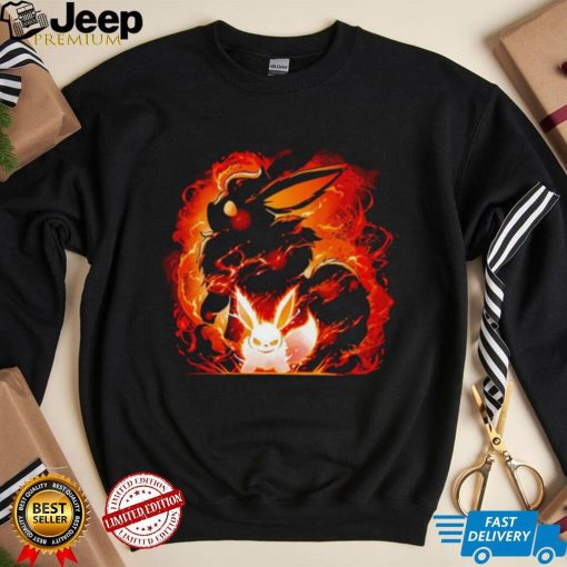 Pokemon Flareon fox fire evolution shirt