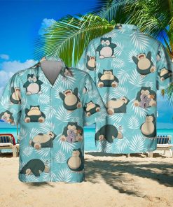 Pokemon Snorlax Hawaiian Shirts And Short Summer Beach Set