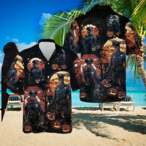 Police Halloween Hawaiian Shirt