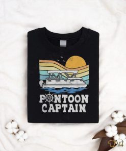 Pontoon Captain Vintage Pontoon Boat Boating Pontooning Shirt