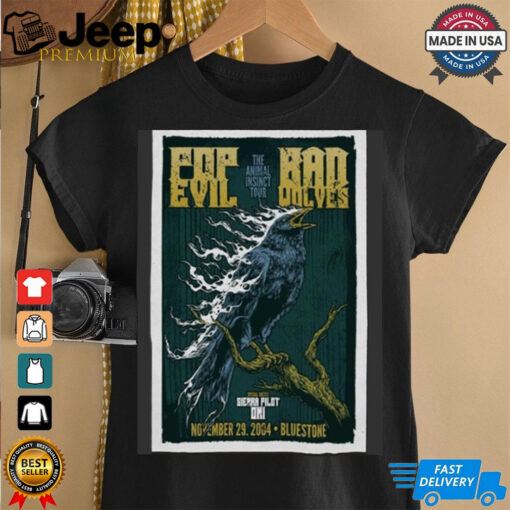 Pop Evil X Bad Wolves Columbus OH Nov 29 2024 Tour Shirt